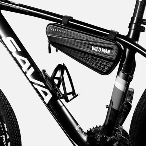 Hot Sale Bike Triangle Bag Multi-function WILD MAN Hard Shell MTB Bike Bags Triangle Pouch Frame Front Top Tube Phone Case