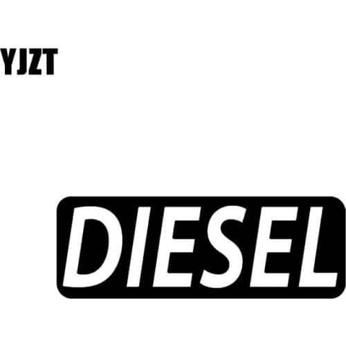 YJZT 12.7CM*4.5CM Fashion DIESEL Fuel Only Vinyl Decor Car Sticker Decals Black/Silver C11-0617