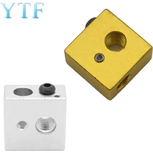 Reprap Makerbot MK7 MK8 Aluminium Heater Block For Print Head Hot End Heating Block 20*20*10 20x20x10 mm For 3D Printer
