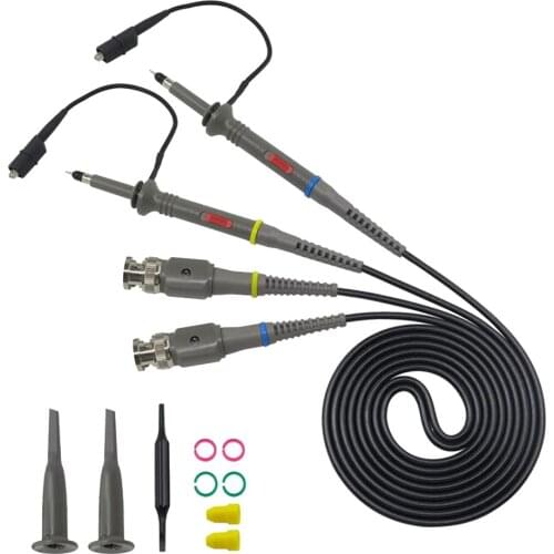 10:1 and 1:1 100MHz Alligator Clip Test Probe Accessories P6100 2 Pieces Oscilloscope Probe