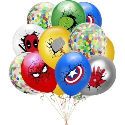 10pcs Disney marvel Birthday Party Balloons Decoration Supplies Spiderman Superhroe Latex balloon Birthday decoration balloons