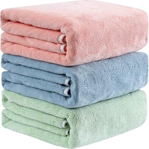 105*105cm Coral Velvet Bath Towel For Adult Kids Blanket Soft Absorbent Microfiber Towel Household Bathroom Towel