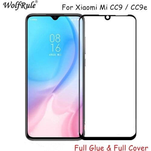 2pcs LCD Screen Protector For Xiaomi Mi CC9 Full Glue Tempered Glass For Xiaomi Mi CC9E HD Cover Phone Glass For Mi 9 Lite Mi A3