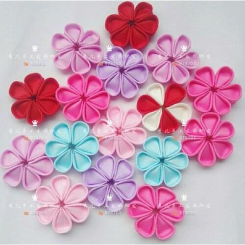 2017 50pcs Pet Dog DIY Handmade Cherry blossoms semi-finished products Pet Hair Bows Dog Hair Accessories Pet Grooming Product