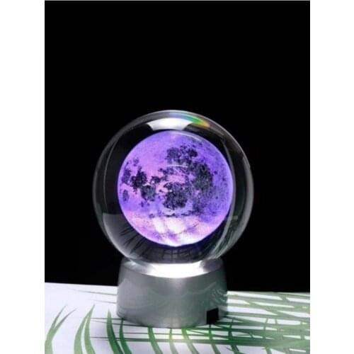3D Crystal Ball World Glass Globe Color-Changing Night Lamp Change Light Gift Decorative Sphere Girlfriend Christmas Colorful