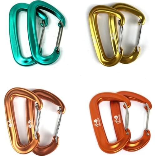 4PCS 12KN Hammock Safety Clasp Climbing Buckle Aviation Aluminum D Shape Carabiner