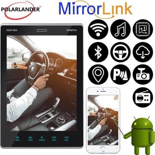 Car Radio With IPS Touch Screen 9.5 Inch 2din Android System Wifi Bluetooth Adjustable Mobile Interconnection 1+16G Vertical GPS