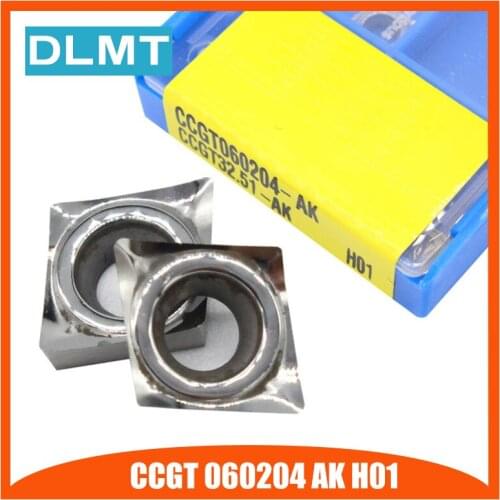 CCGT060204 10pcs CCGT 060204 AK H01 Aluminum cutter blade Insert Cutting Tool turning tool CNC Tools AL+TIN Alloy wood