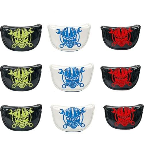 Head covers for golf putter three Colors To Choose With Handmade Embroidery Pattern Protect Cover