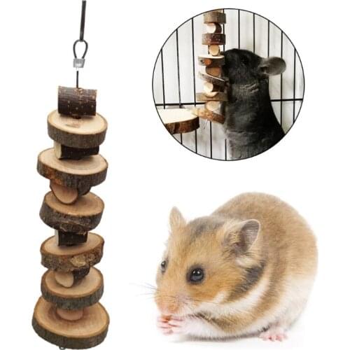 Pet Wooden Tooth Grinding Toys for Hamster Chinchilla Small Animals Teeth Chewing Toys Cage Accessories
