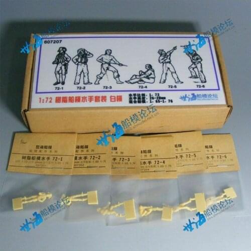 Toys solider Scale 1/72 Resin sailor Model ship kit accessories 6PCS/packet