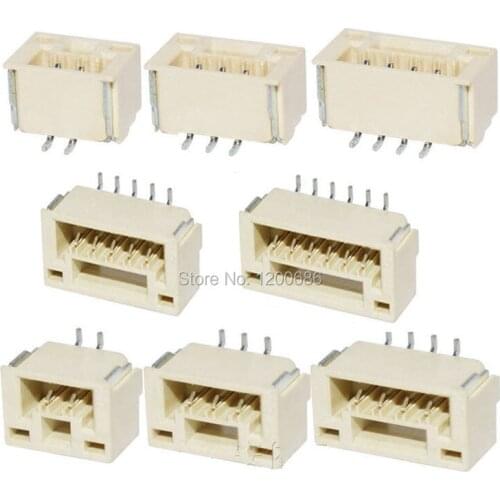 JST GH Series 1.25 1.25MM male Right Angle 90 degree SMD Connector Terminal Socket 2 3 4 6 10-Pin Connector Plug