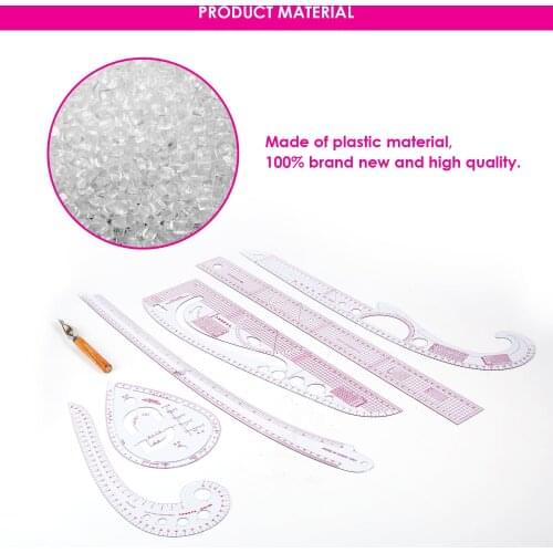 7pcs Curve Metric Ruler Multifunction Sewing Dress Making Tailor Tool Clothing Make DIY Projects Tools