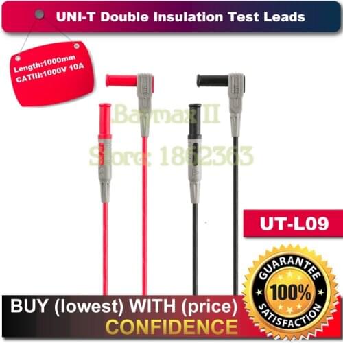UNI-T UT-L09 Multimeter Testing Leads Double Insulation CAT III 1000V 10A