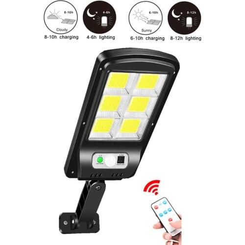 Tabular oblong COB 120LED Solar Motion Sensor Wall Light Outdoor Waterproof Garden Lamp Solar Lamp Street Lamp Garden Decoration