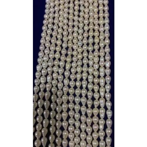 Natural White 8mm Baroque Akoya Freshwater Pearl Strand