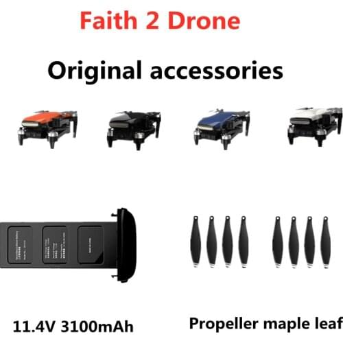 Faith 2 Drone Original Accessories 11.4V 3100mAh Battery/ Propeller Blade For Faith 2 Drone Spare Parts