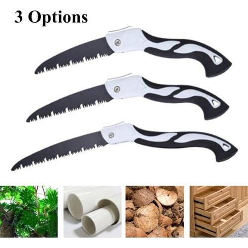 Household Garden Folding Saw Multifunctional Wood Cutting Hand Saw 65Mn Steel For Gripping Leather Strap