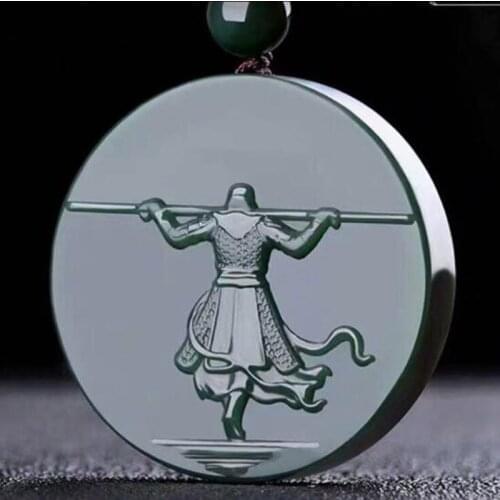 Natural Hetian Jade Saint Gladiator Patronus Pendant, Can Be Worn By Men And Women Jewelry