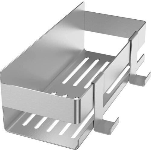 Shower Shelf Without Drilling Shower Basket Shower Shelf Stainless Steel Bathroom with Hook Is Removable