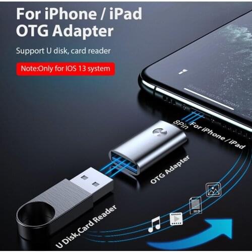 Portable USB 3.0 Female to 8Pin Male Data Sync Charging Adapter OTG Connector High-Speed Transmission Adapter For iPhone iOS 13