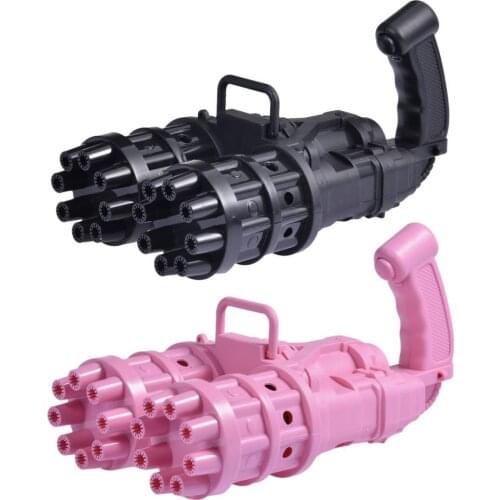Gatling Bubble Machine Double-headed 16-hole Gatling Electric Bubble Gun Childrens Automatic Bubble Blowing Toy Gun Kid Gift