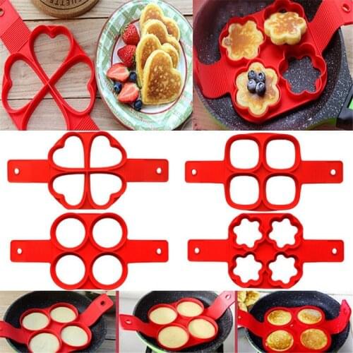 1Pcs Silicone Non Stick Fantastic Egg Pancake Maker Ring Kitchen Baking Omelet Moulds Flip cooker Egg Ring Mold
