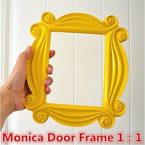 TV Series Friends Handmade Monica Door Frame Wood Yellow Photo Frames Collectible Home Decor Collection Cosplay Gift