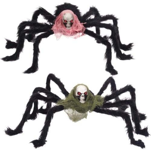 Halloween Spider Decoration Scary Giant Realistic Hairy Spiders Prop for Outdoor N0PA