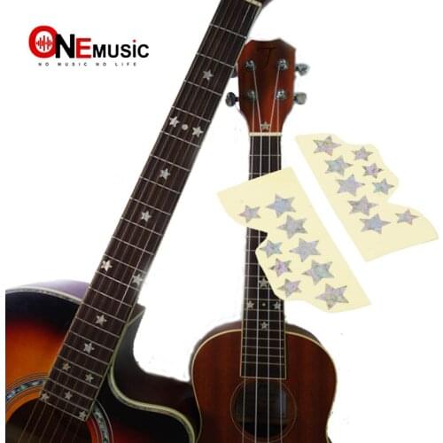 Ultra-thin 20pcs Star Shape Guitar Bass Ukulele Fret Sticker Fingerboard sticker on guitar neck