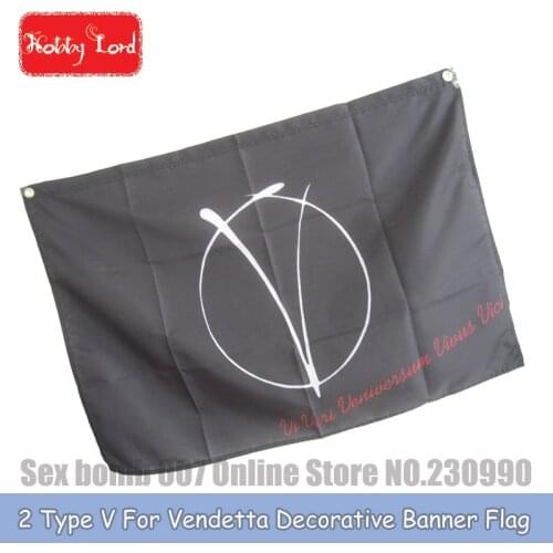V for Vendetta decorative banners for bar club Party decoration cosplay Flag toys for children adult 2 type