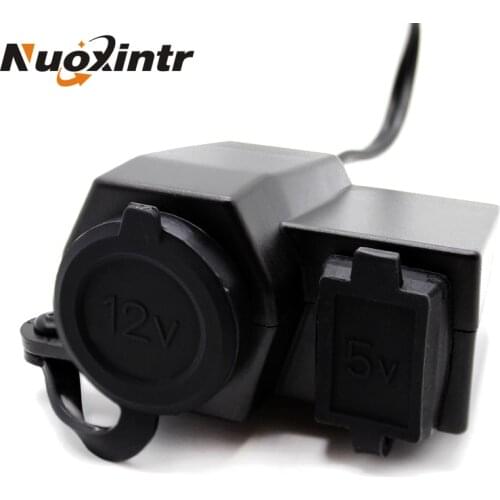 Nuoxintr 2.1A Weatherproof Motorcycle USB Cell phone GPS Cigarette Lighter Charger for 12V Harley Suzuki Yamaha Kawasaki BMW
