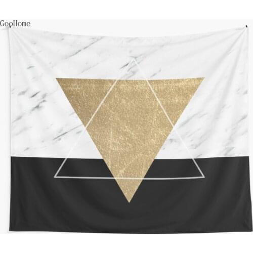 Golden Marble Decoration Geometric Wall Tapestry Cover Beach Towel Throw Blanket Picnic Yoga Mat Home Decoration