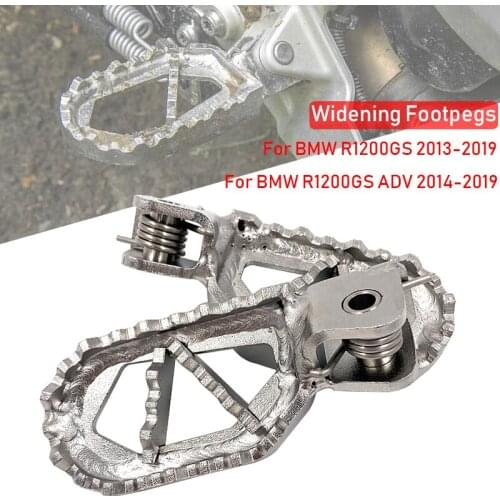 1 Pair Durable 304 Stainless Steel Footpegs Foot Pegs For BMW R1200GS R1200 GS ADV 2013-2019 Foot Rests R1200GS Adventure 14-on
