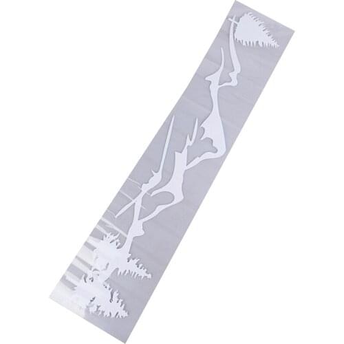 1Pcs For SUV RV Black/White Offroad Tree Mountain Car Decor PET Reflective Forest Car Sticker 100cm