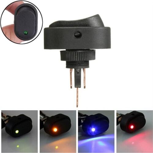 1pc Green LED Light 12V 30A Car Boat Auto Rocker SPST Toggle ON/OFF Switch