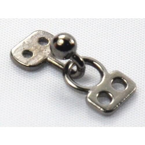 20set Craft Black Gun Metal Waist Extender Hooks & Eyes Clasps Button Sewing On Garment Button for Clothes Hooks 19mm K125