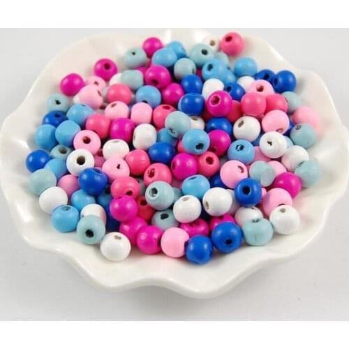 200pcs/lots Natural Ball Wood Spacer Beads 6-20mm For Charm Bracelet Wholesale baby wooden round bead