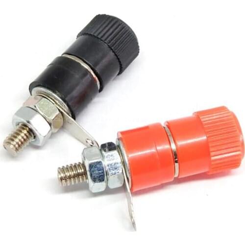 33mm long JS-910B banana wiring socket, amplifier audio speaker banana terminal connector with nut