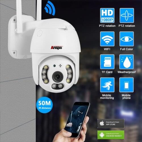1080P Outdoor Speed Dome Wifi Camera IP 2MP H.265 Audio PTZ Wireless Camera ICloud-SD Slot Surveillance IP Camera Auto-Tracking