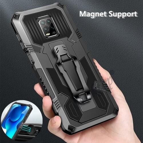 Case For Redmi Note 9 8 10 Pro 7 9A 9C 9S 7A 8A 6 5 Pro Magnet Armor Case Belt Clip Cover For Xiaomi Mi 10T Poco X3 Pro NFC M3