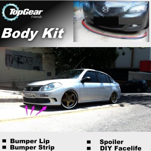 Bumper Lip Deflector Lips For Renault Symbol / Thalia / Citius Front Spoiler Skirt For TopGear Friends Tuning / Body Kit / Strip