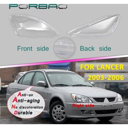 Headlight Transparent Glasses Lens Cover for Lancer 03-06 Front Lampshade Replaced Auto Shell Masks