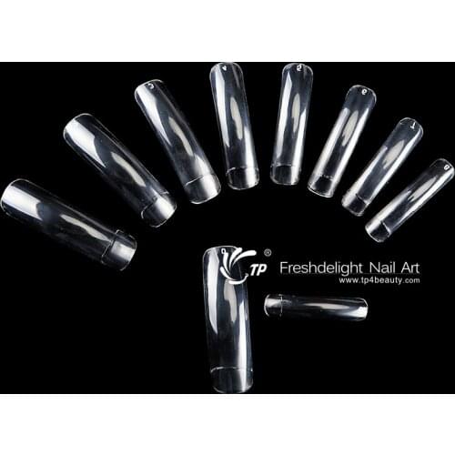 500Pcs/pack Half Well Full Cover White Natural Nail Tips Acrylic UV Gel French False Nail Manicure DIY Art Salon Fake Long Tip