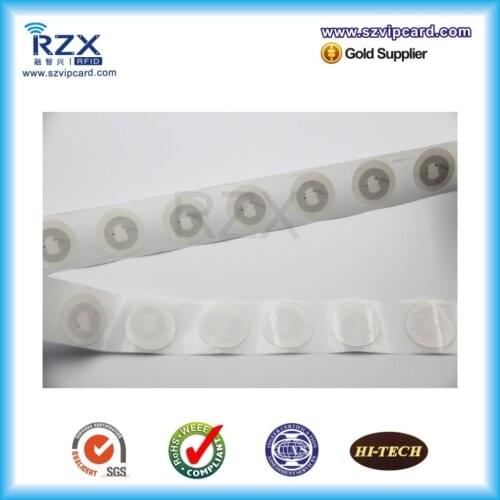 Round shape 30mm diameter 13.56Mhz 14443A FM1108 chip RFID sticker/label/tag
