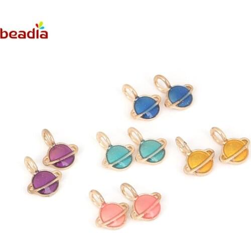 2018 Hot Selling 10pcs/lot Enamel Charms Alloy Oil drop Pendant For DIY Jewelry Bracelet Necklace Making Moon/Star/Planet