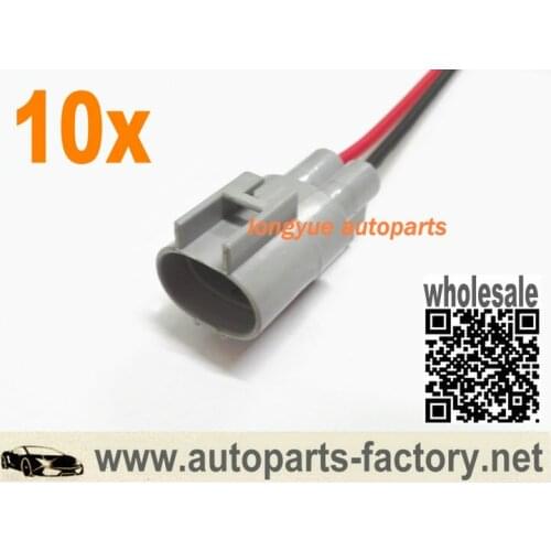 Longyue 10pcs Male Connector harness pigtail Fan Radiator Relay 246810-3560 1B843 For Toyota Lexus