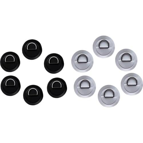 MagiDeal 12Pcs 8cm 316 Stainless Steel D Ring Pad/Patch for PVC Inflatable Boat Raft Dinghy Canoe Surfboard Kayak Tie Down