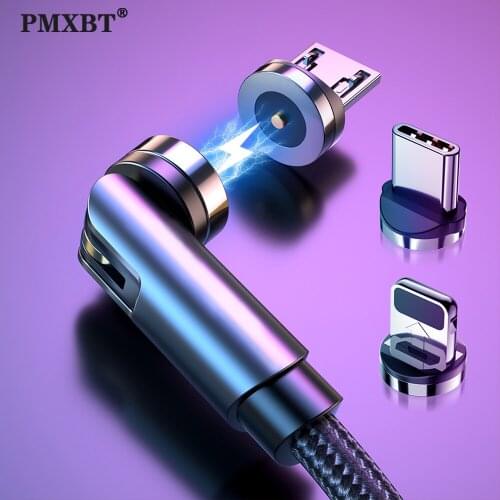 Magnetic Charge Cable USB Type C Charging Cable For Xiaomi iPhone 11 Pro Magnet Charger Micro Fast Magnet 360 Rotate Phone Cable