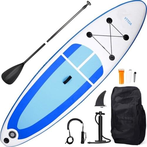 Inflatable Paddle Board,Stand Up Paddle Board with Carry Bag & Paddleboard Accessories Including SUP Paddle, Board Leash, Fin a